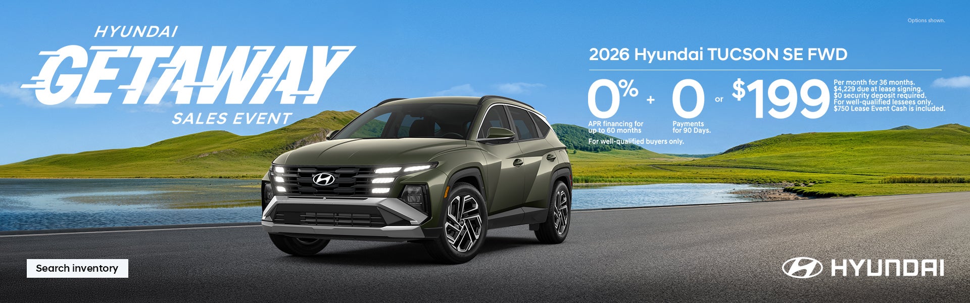 0% APR for 60 mos. + 0 Payments for 90 Days or $199/36/$4,229 Lease