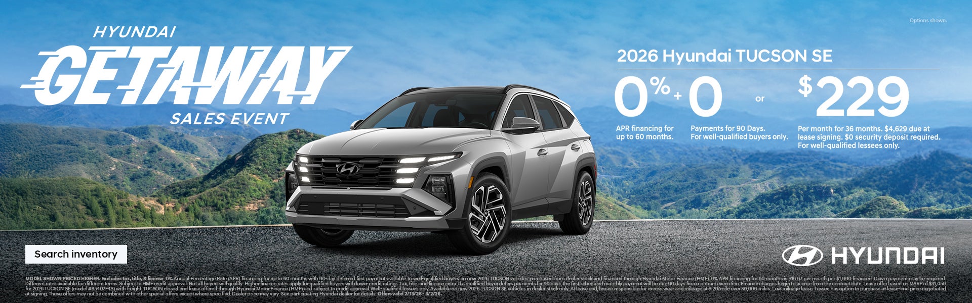 2026 Hyundai Tucson Mid-Atlantic APR or Lease Offer