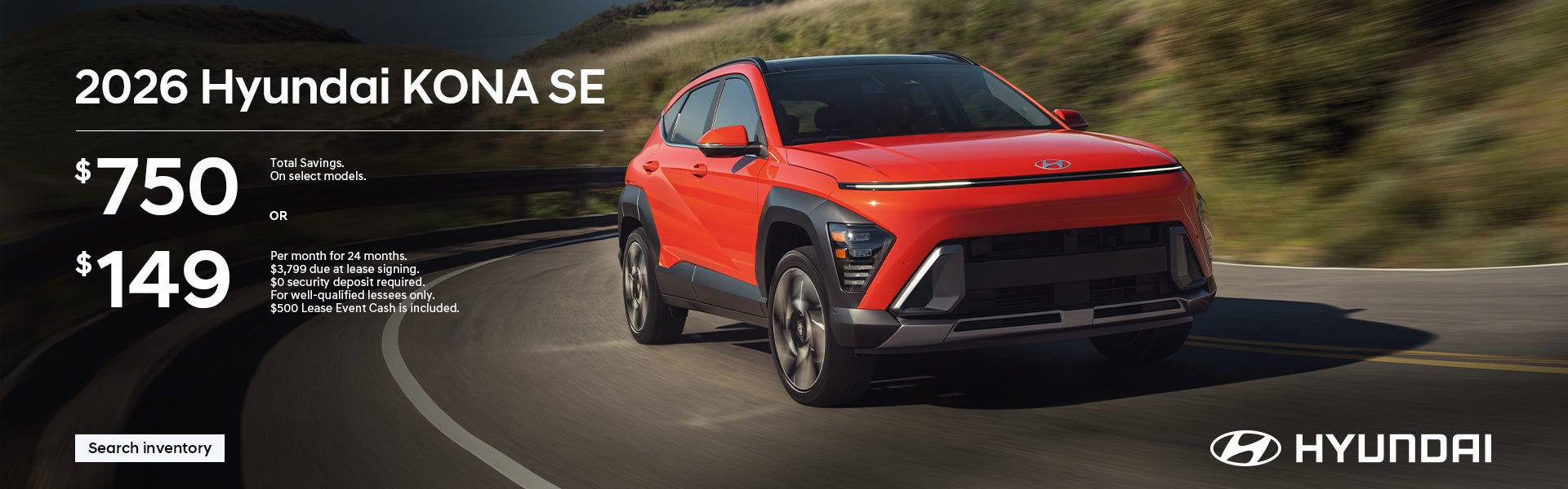 $750 Total Savings or $149/24/$3,799 Lease