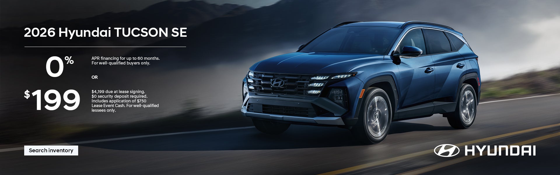 2026 Hyundai Tucson APR or Lease Offer