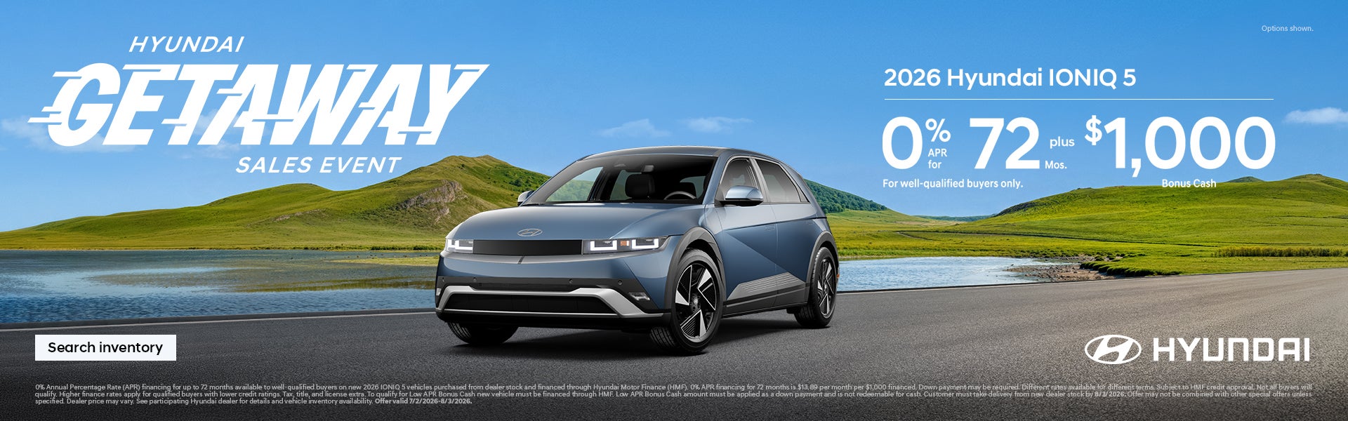2026 Hyundai IONIQ 5 APR and Bonus Cash Offer