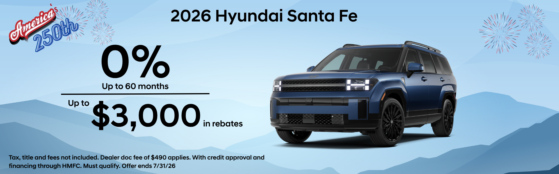 2026 Hyundai Santa Fe 0%