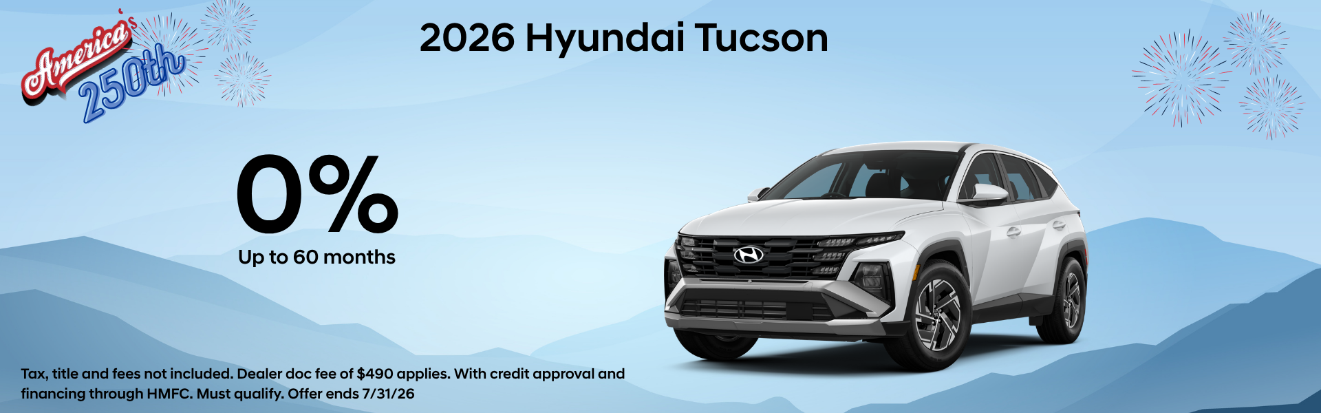2026 Hyundai Tucson 0%
