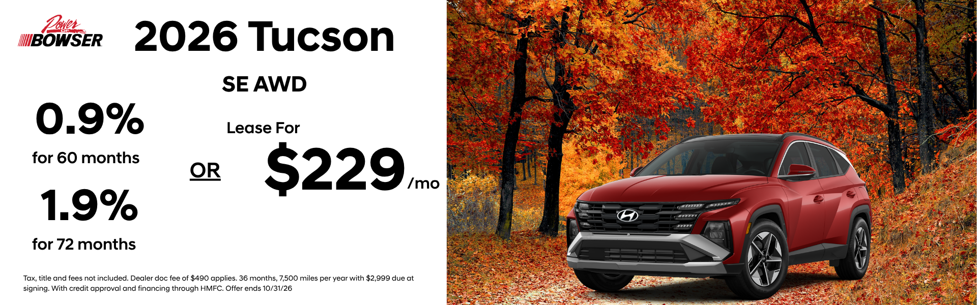 2026 Hyundai Tucson Offer