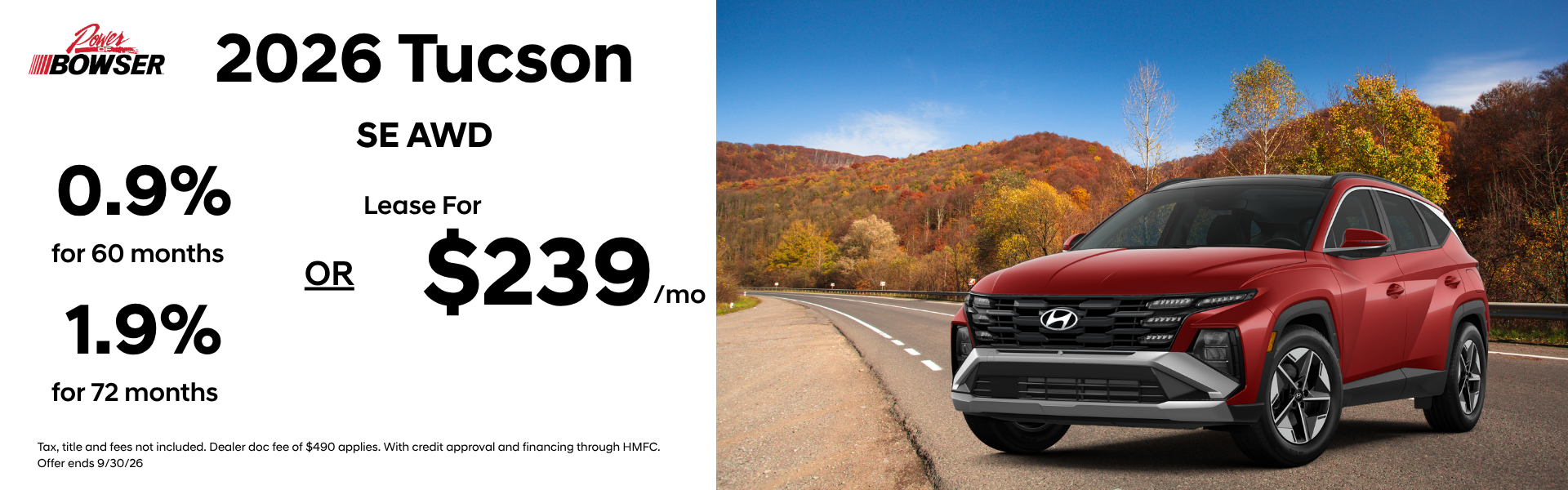 2026 Hyundai Tucson offers